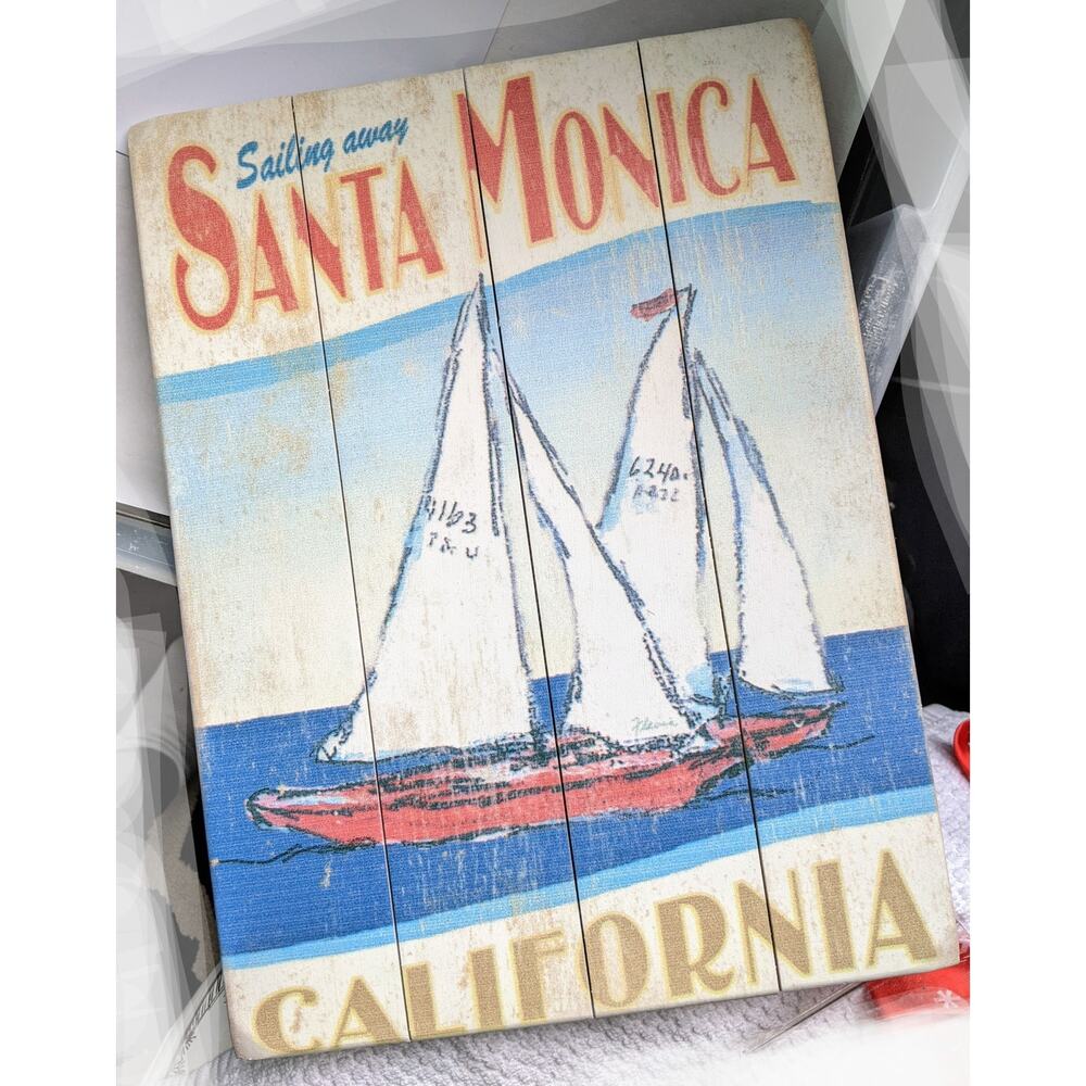 Cali coastal Cali Santa Monica wooden decor Offers Welcome